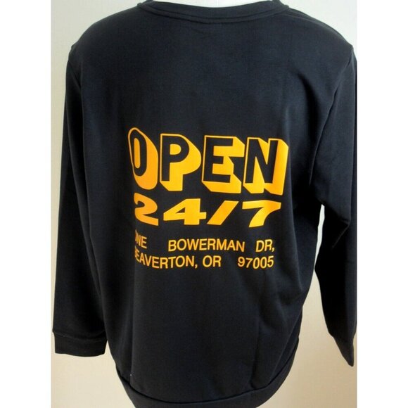 Nike Men's Dri-FIT Fleece Lined Open 24/7 Crew Neck Sweatshirt Black Size 2XL - Picture 5 of 5